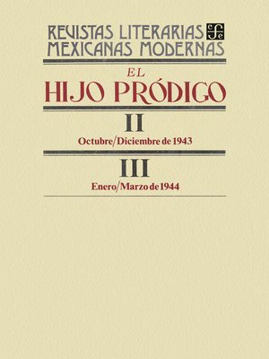 cover image of El hijo pródigo II, octubre-diciembre de 1943-III, enero-marzo de 1944